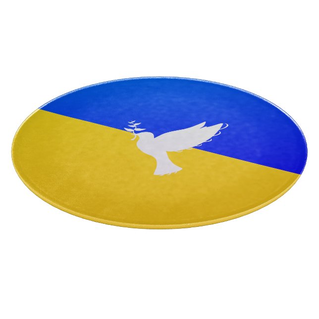Flag of Ukraine - Dove of Peace - Freedom - Peace Cutting Board (Corner)