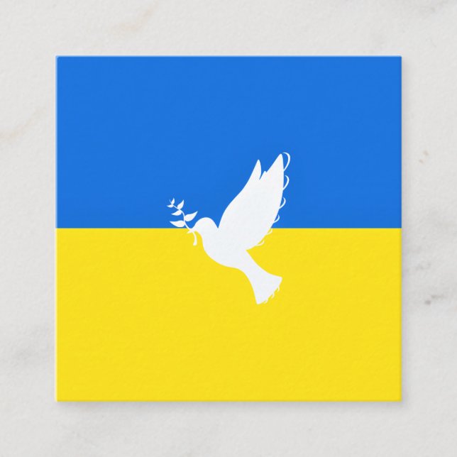 Flag of Ukraine - Dove of Peace - Freedom - Peace  Discount Card (Front)