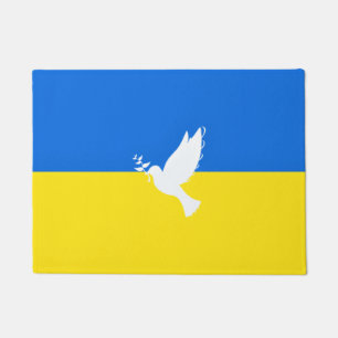 Flag of Ukraine - Dove of Peace - Freedom - Peace Doormat