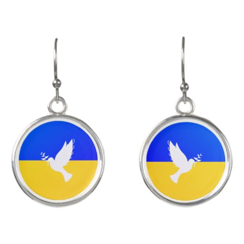 Flag of Ukraine _ Dove of Peace _ Freedom _ Peace Earrings