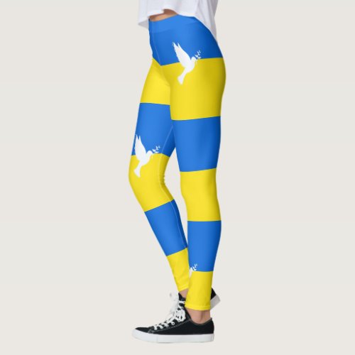 Flag of Ukraine _ Dove of Peace _ Freedom _ Peace  Leggings