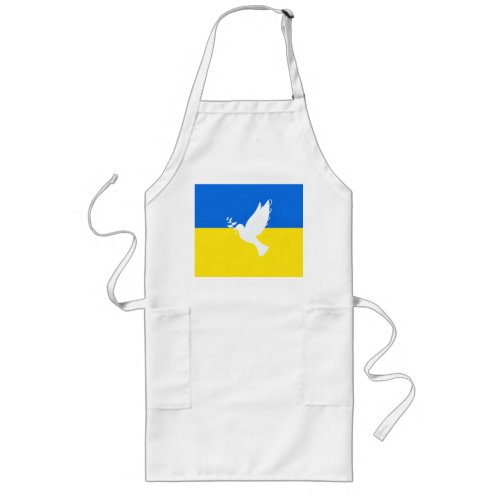 Flag of Ukraine _ Dove of Peace _ Freedom _ Peace  Long Apron