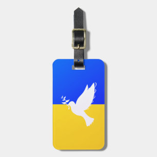 Flag of Ukraine - Dove of Peace - Freedom - Peace Luggage Tag
