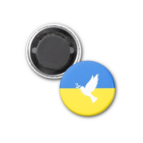 Flag of Ukraine _ Dove of Peace _ Freedom _ Peace  Magnet