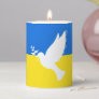 Flag of Ukraine - Dove of Peace - Freedom - Peace  Pillar Candle