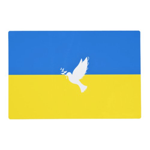 Flag of Ukraine _ Dove of Peace _ Freedom _ Peace  Placemat