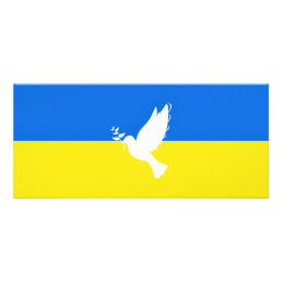 Flag of Ukraine - Dove of Peace - Freedom - Peace  Rack Card