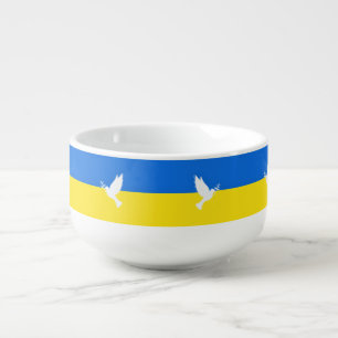 Flag of Ukraine - Dove of Peace - Freedom - Peace Soup Mug
