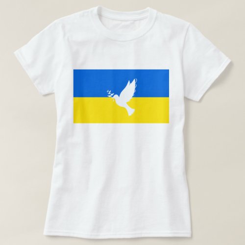 Flag of Ukraine _ Dove of Peace _ Freedom _ Peace  T_Shirt