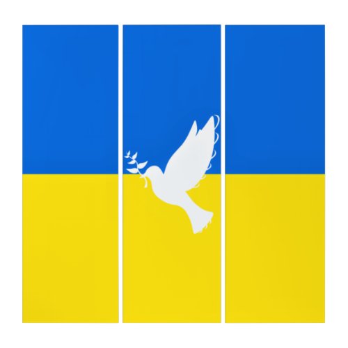 Flag of Ukraine _ Dove of Peace _ Freedom _ Peace  Triptych