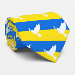 Flag of Ukraine - Dove of Peace - Peace Neck Tie
