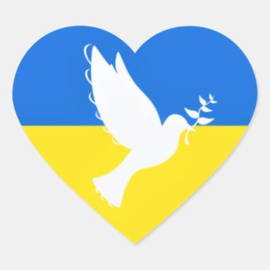 Flag of Ukraine Dove of Peace Sticker