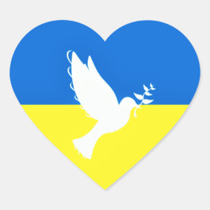 Flag of Ukraine Dove of Peace Sticker - Freedom