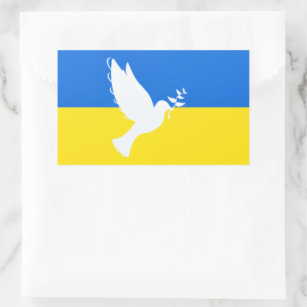 Flag of Ukraine Dove of Peace Sticker - Freedom
