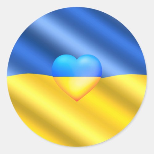 Flag Of Ukraine _ Freedom _ Peace _ Solidarity Classic Round Sticker