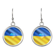 Flag Of Ukraine - Freedom - Peace - Solidarity Earrings at Zazzle