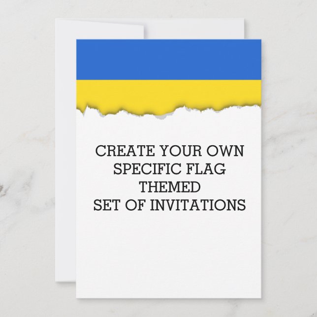Flag of Ukraine Invitation (Front)