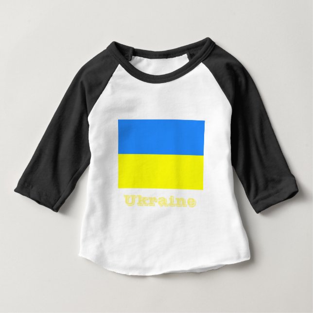 Flag of Ukraine, labeled, T-Shirt (Front)