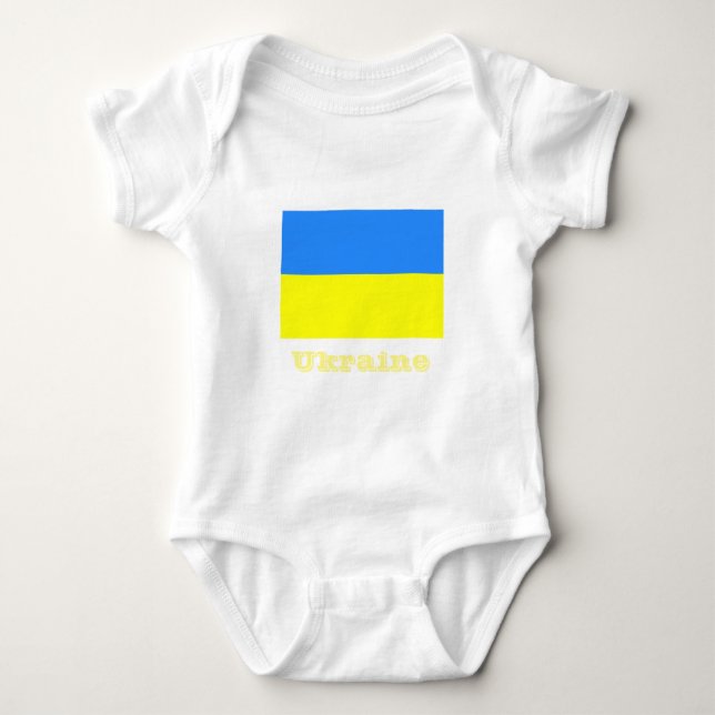 Flag of Ukraine, labeled, T-Shirt (Front)