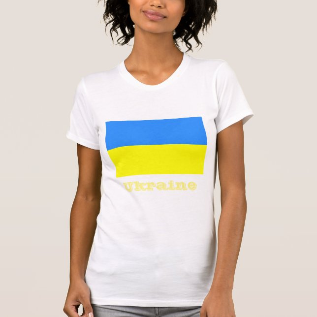 Flag of Ukraine, labeled, T-Shirt (Front)