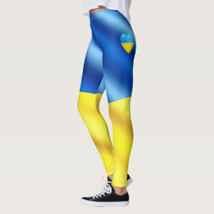 Flag of Ukraine Leggings - Heart - Freedom