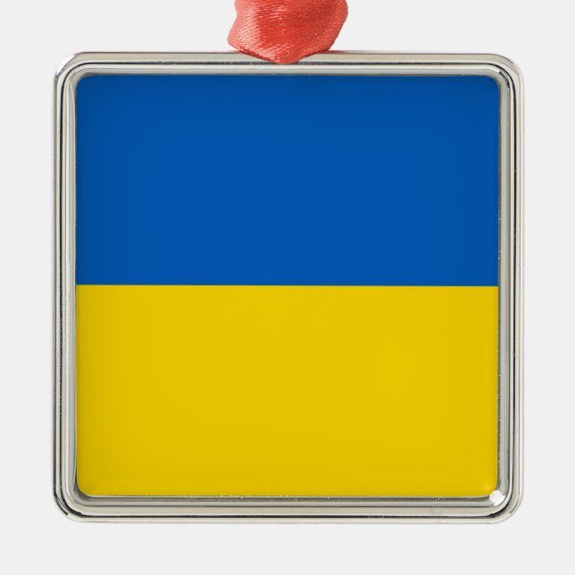Flag of Ukraine Metal Ornament (Front)