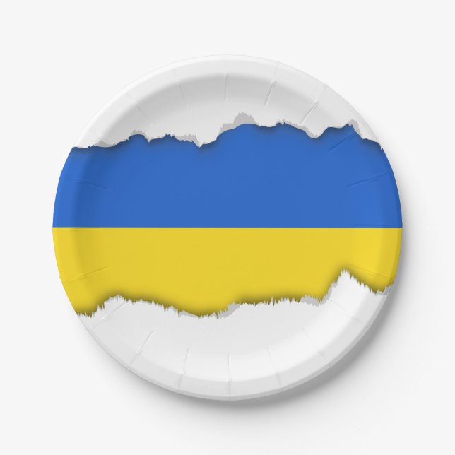 Flag of Ukraine Paper Plates (Front)