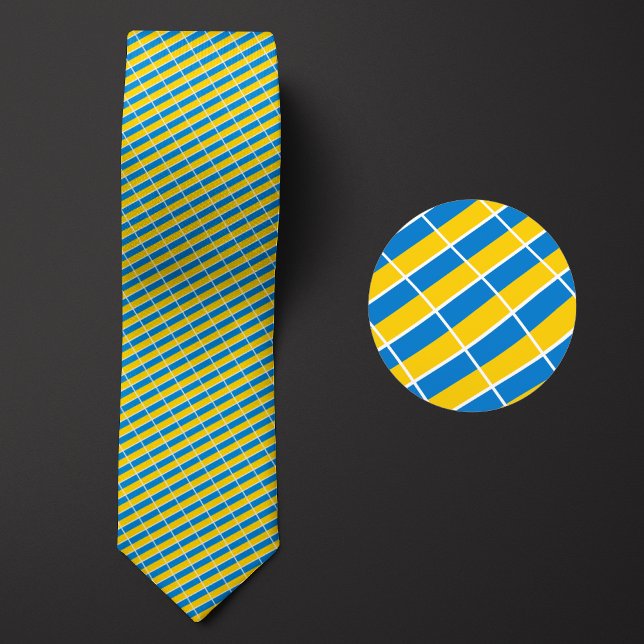 Flag of Ukraine Pattern Neck Tie (Creator Uploaded)