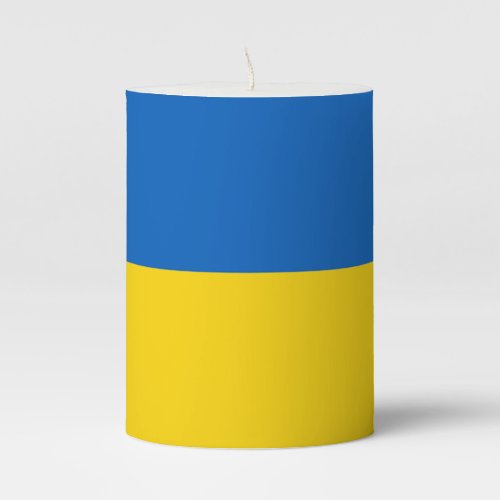 Flag of Ukraine Pillar Candle