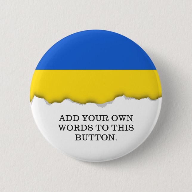 Flag of Ukraine Pinback Button (Front)