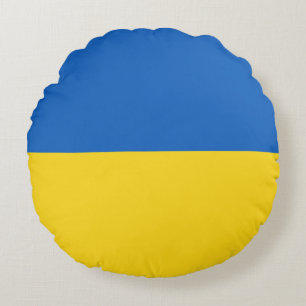 Flag of Ukraine Round Pillow