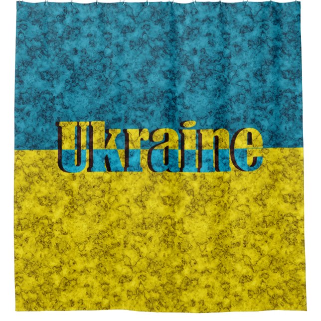 Flag of Ukraine Shower Curtain (Front)