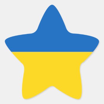 Flag Of Ukraine Star Sticker by StillImages at Zazzle