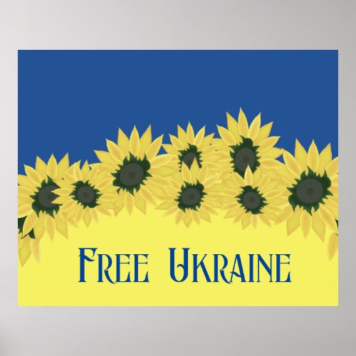 Flag of Ukraine Stretched Canvas Print