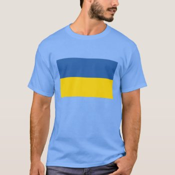 Flag Of Ukraine T-shirt by JustTeez at Zazzle