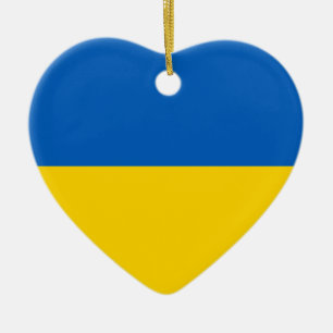 Flag of Ukraine - Ukrainian Flag - Прапор України Ceramic Ornament