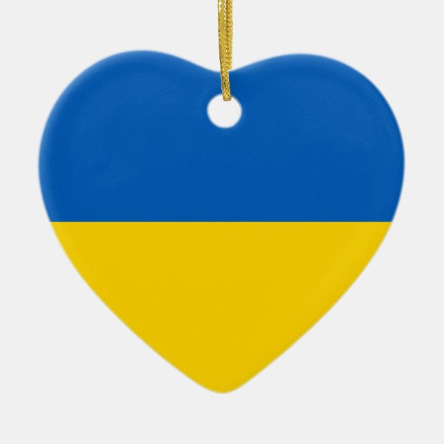Flag of Ukraine - Ukrainian Flag - Прапор України Ceramic Ornament (Front)