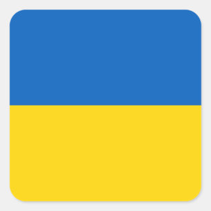 Flag of Ukraine - Ukrainian Flag - Прапор України Square Sticker
