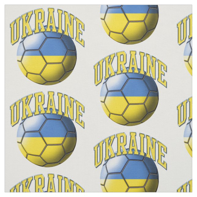 Flag of Ukraine Ukrainian Soccer Ball Pattern Fabric (Swatch)