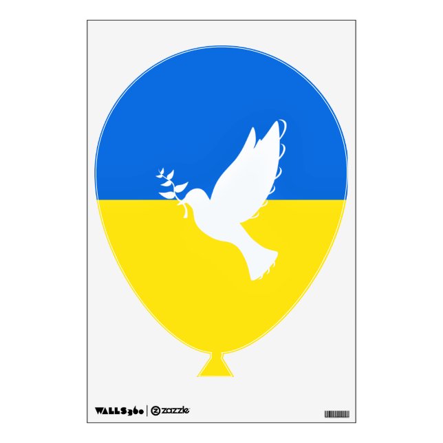 Flag of Ukraine Wall Decal Dove of Peace (Front)