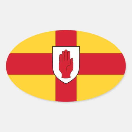 Flag of Ulster Oval Sticker