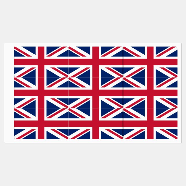 Flag of United Kingdom Labels (Sheet)