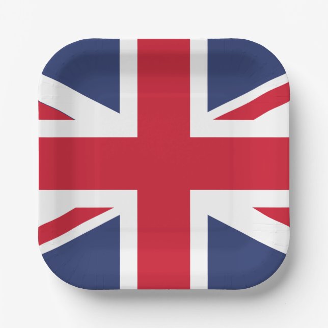 Flag of United Kingdom Paper Plates (Front)