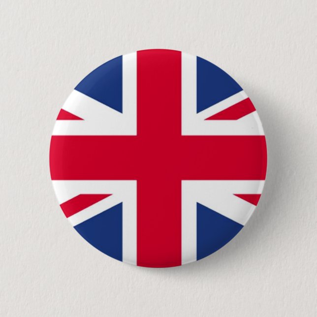 Flag of United Kingdom Pinback Button (Front)