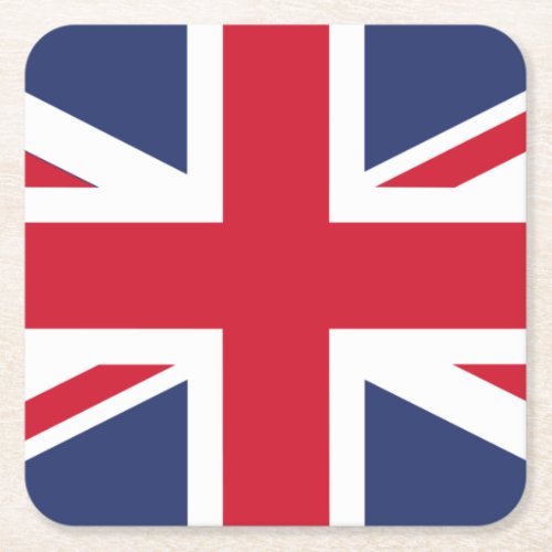 Flag of United Kingdom Square Paper Coaster