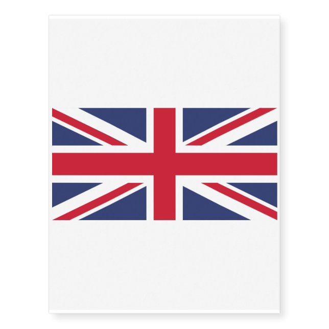 Flag of United Kingdom Temporary Tattoos (Front)