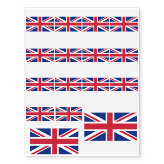 Flag of United Kingdom. Temporary Tattoos