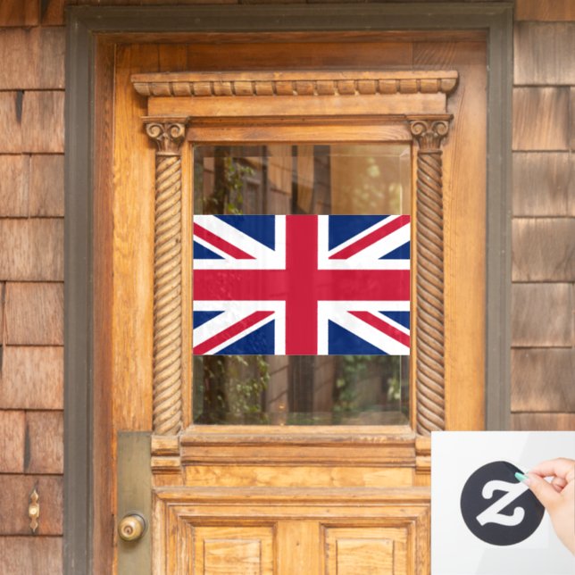 Flag of United Kingdom Window Cling (Home Door)