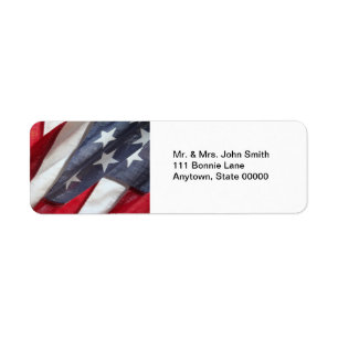 Flag of United States address label