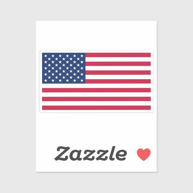 Flag of United States custom-cut  Sticker (Sheet)